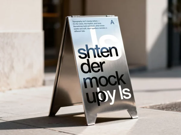 A-Frame Sign Mockup (Street Stand)