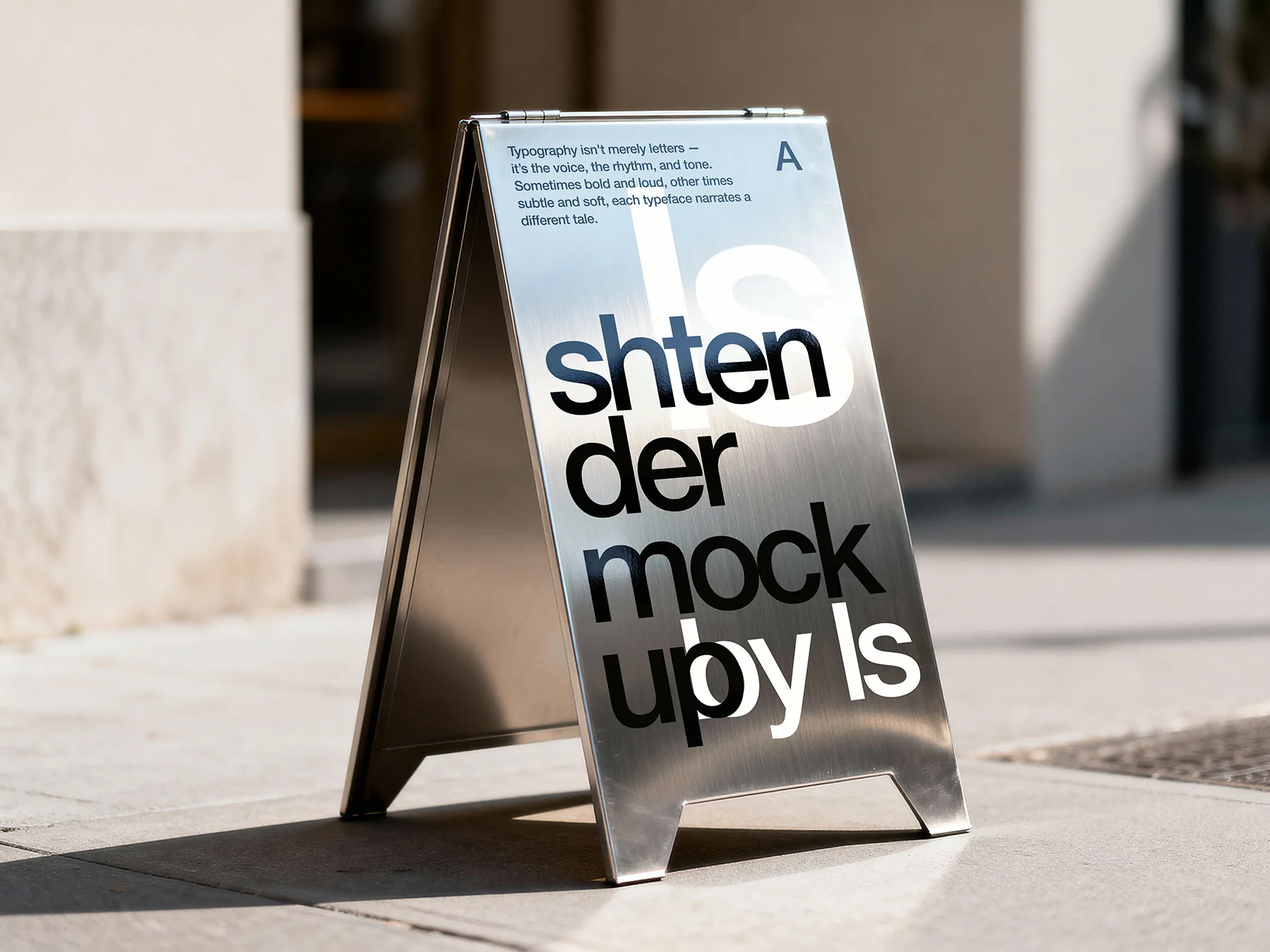 A-Frame Sign Mockup (Street Stand)