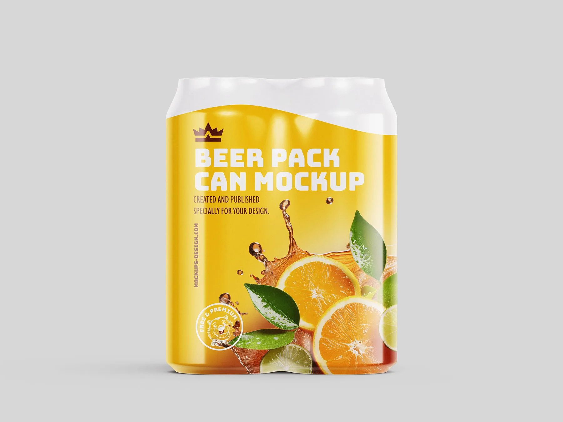 Beer Can Foil 4-Pack Mockup