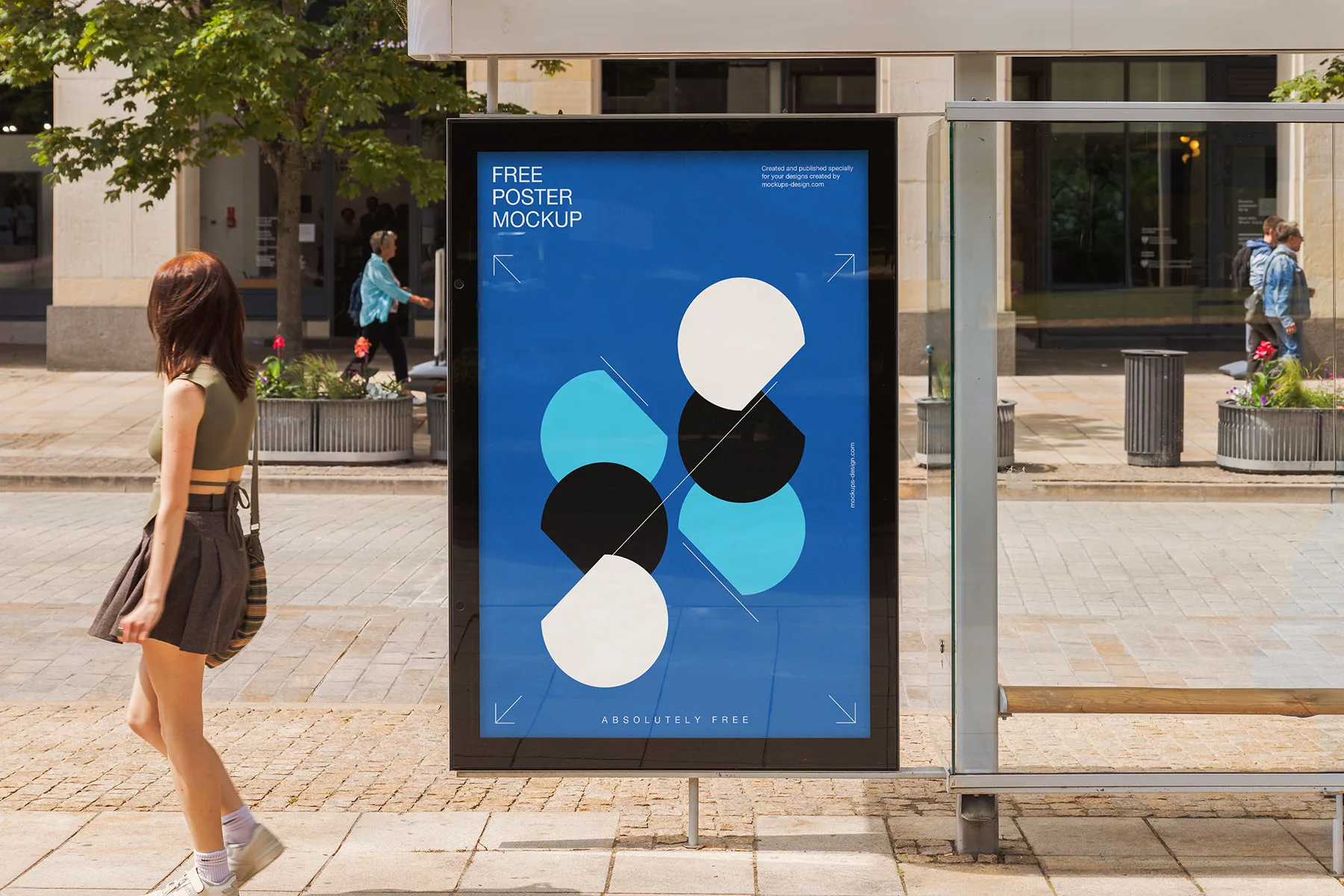 Bus Stop Citylight Mockup