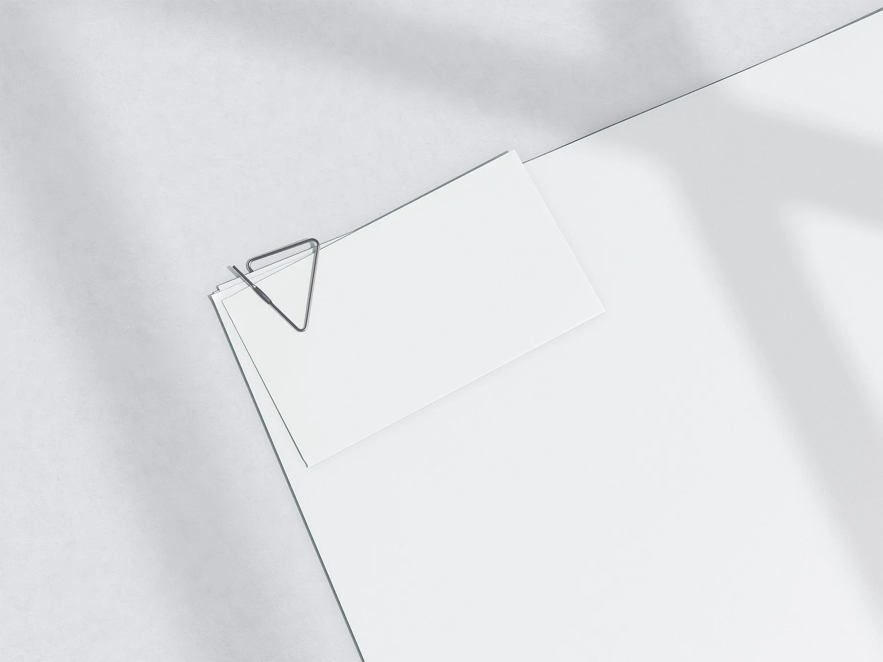 Business Card Mockup with Paper Clip