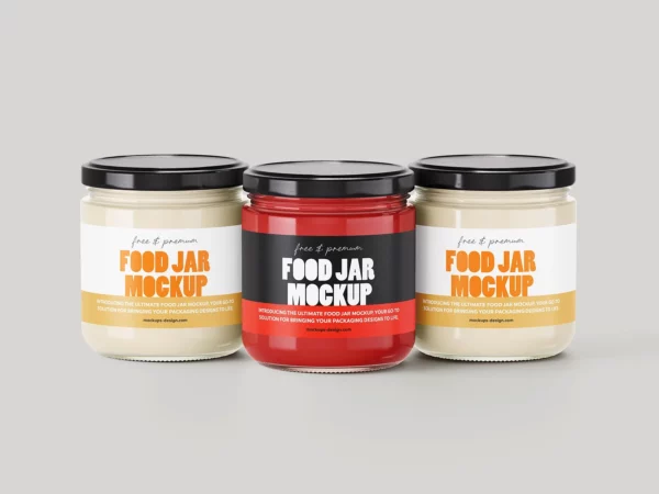 Glass Food Jar Mockup