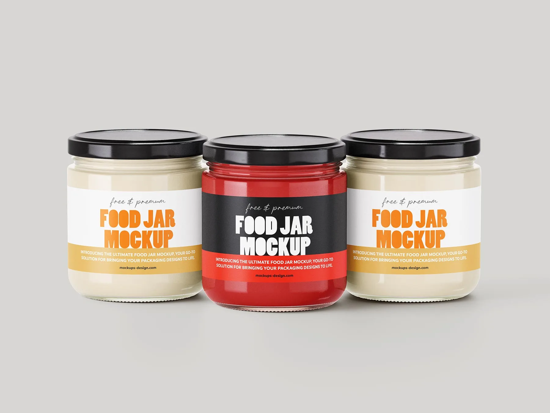 Glass Food Jar Mockup
