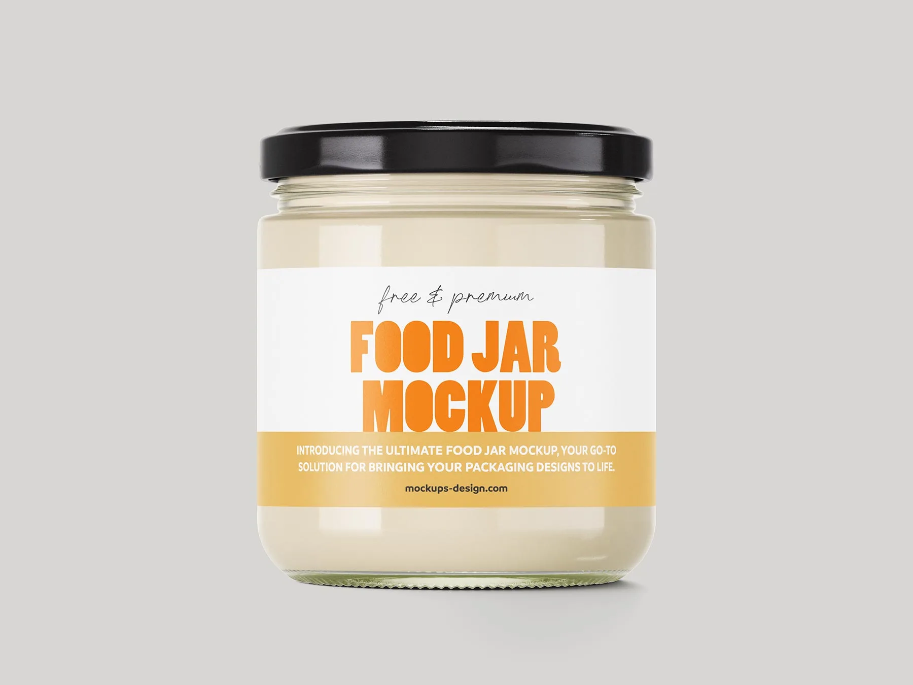 Glass Food Jar Mockup