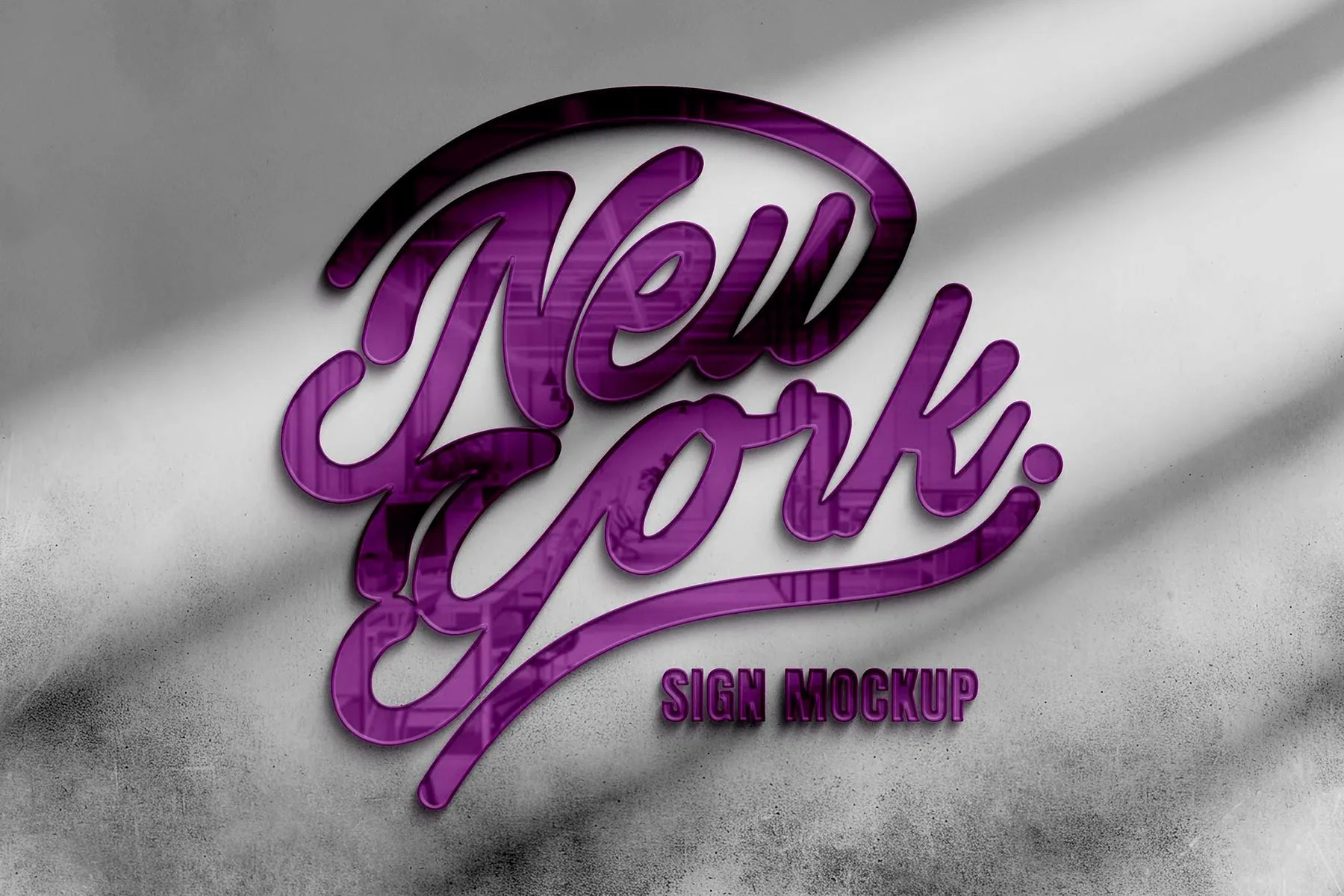 Glass/Plastic Sign Mockup