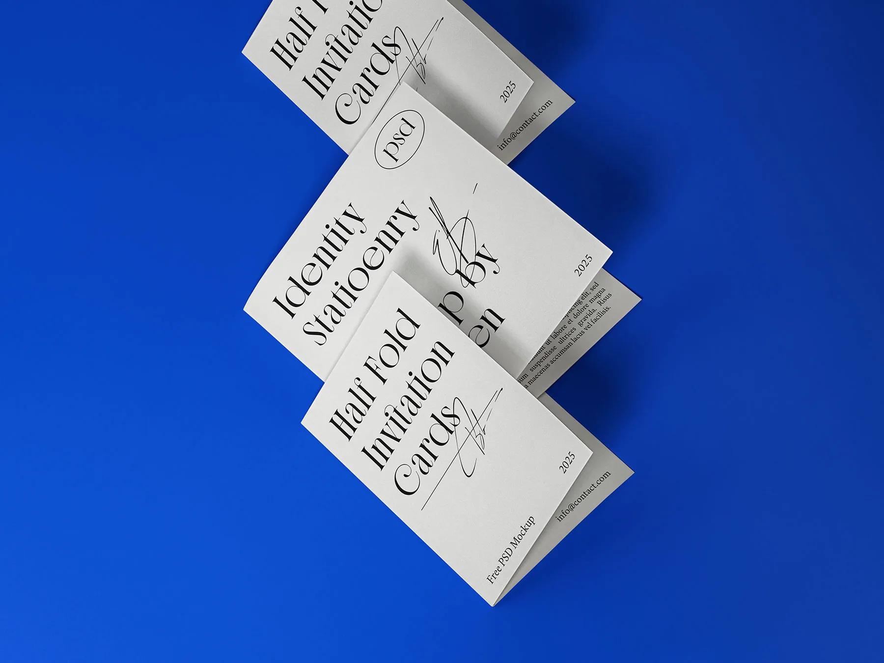 Half-Fold Brochure Mockup Set