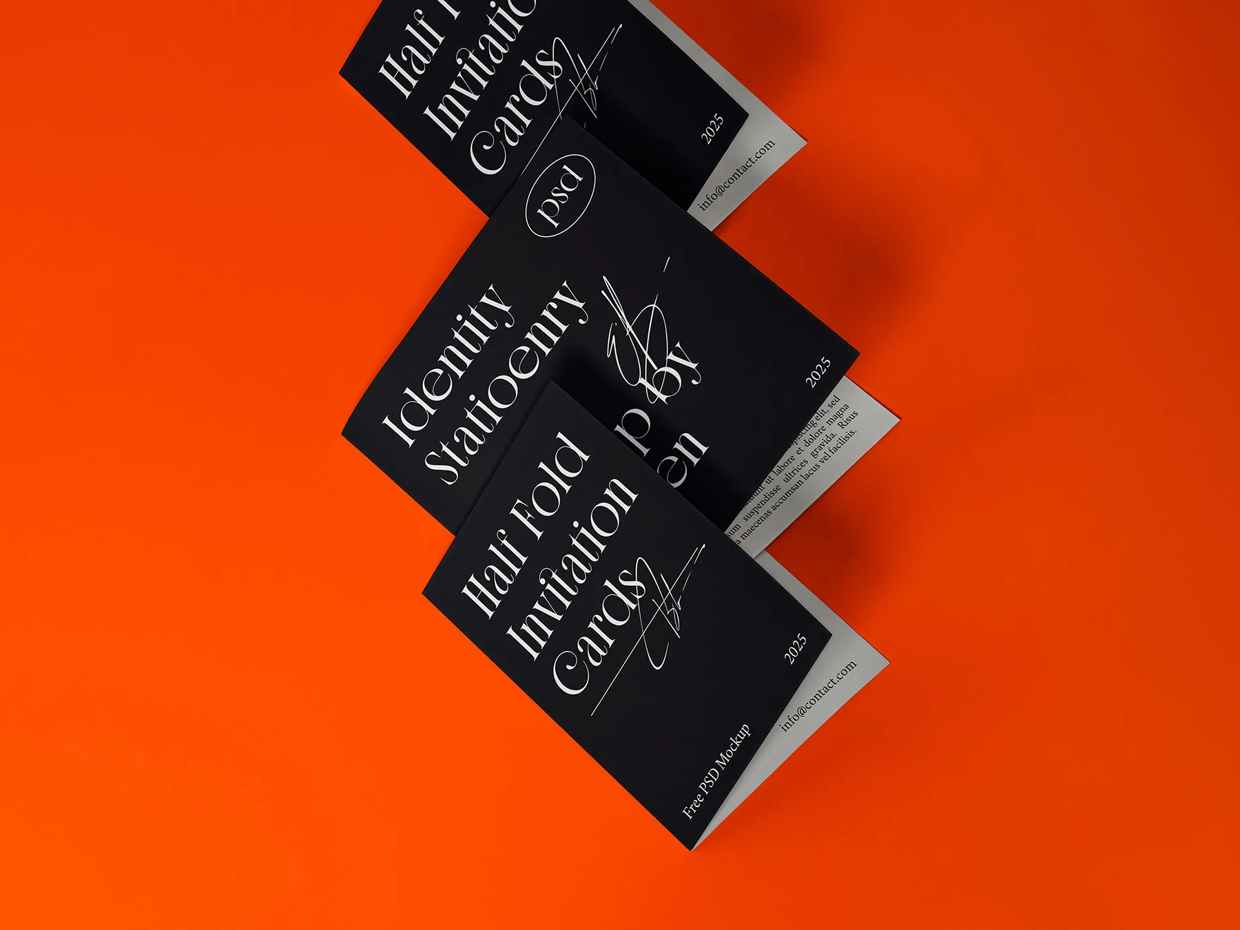 Half-Fold Brochure Mockup Set