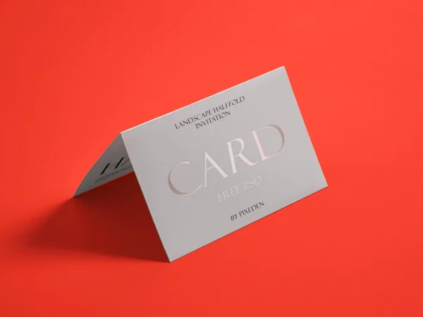 Half-Fold Invitation Card Mockup