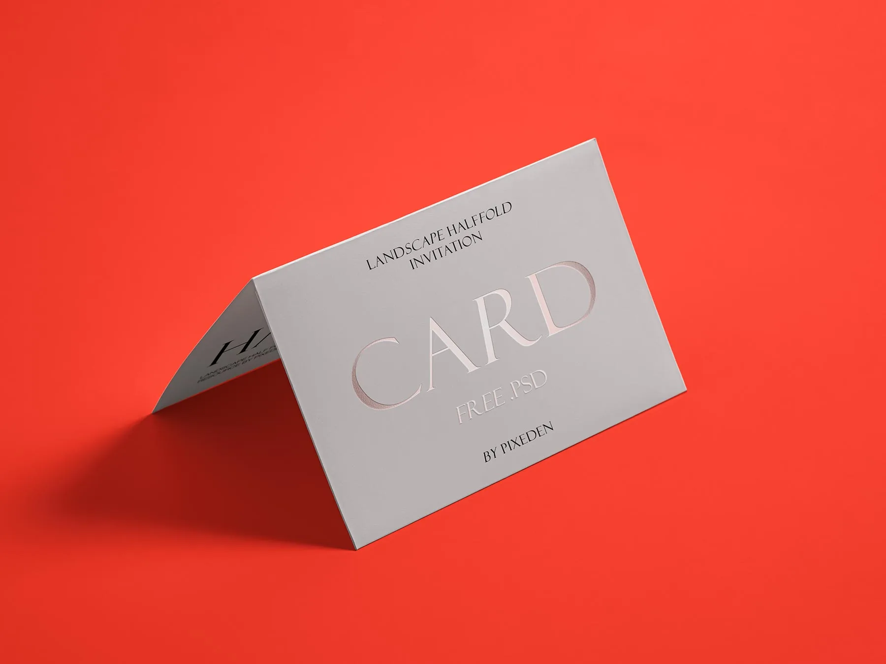 Half-Fold Invitation Card Mockup