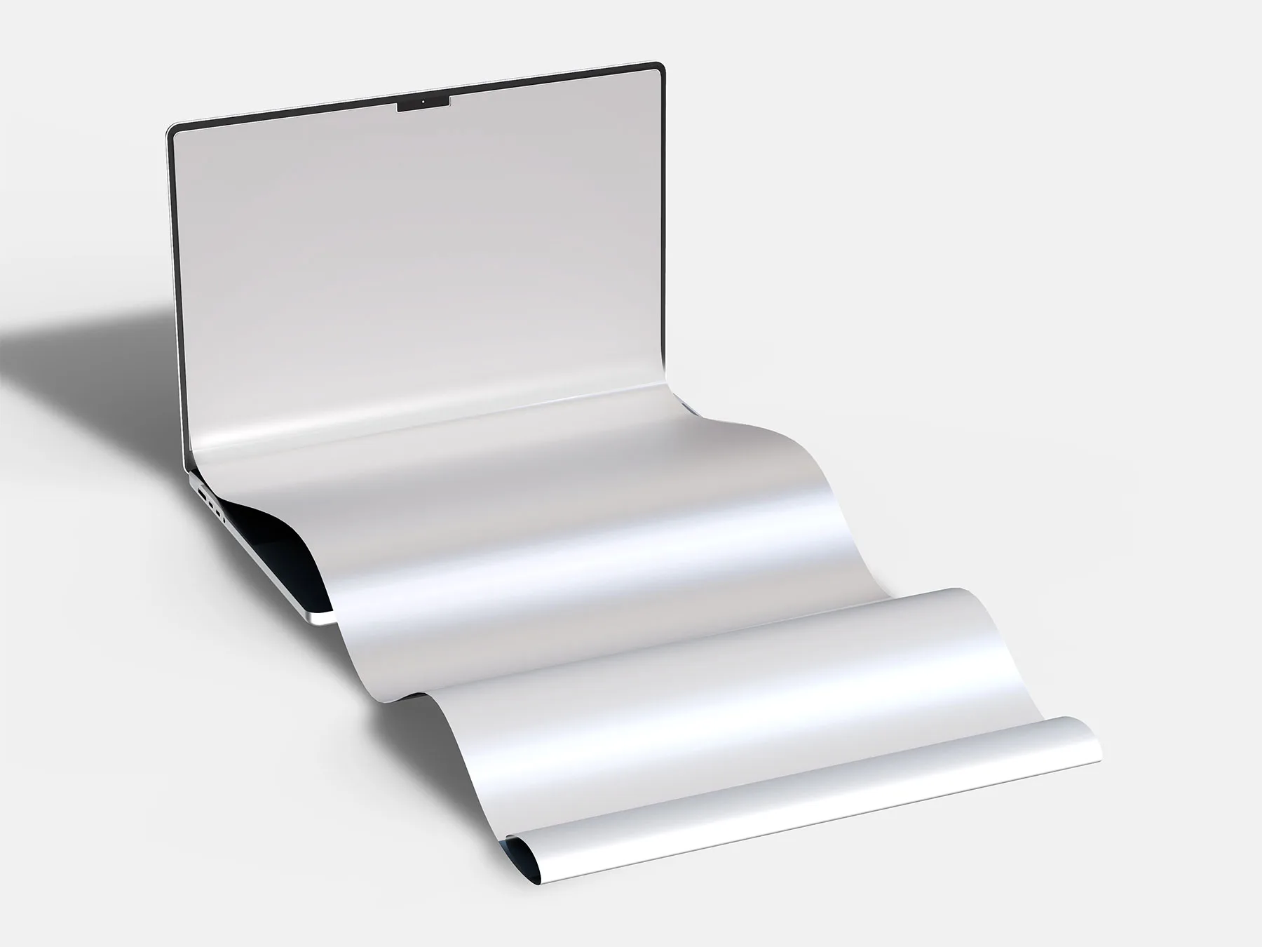 Laptop Landing Page Website Mockup Set (Long Scroll)