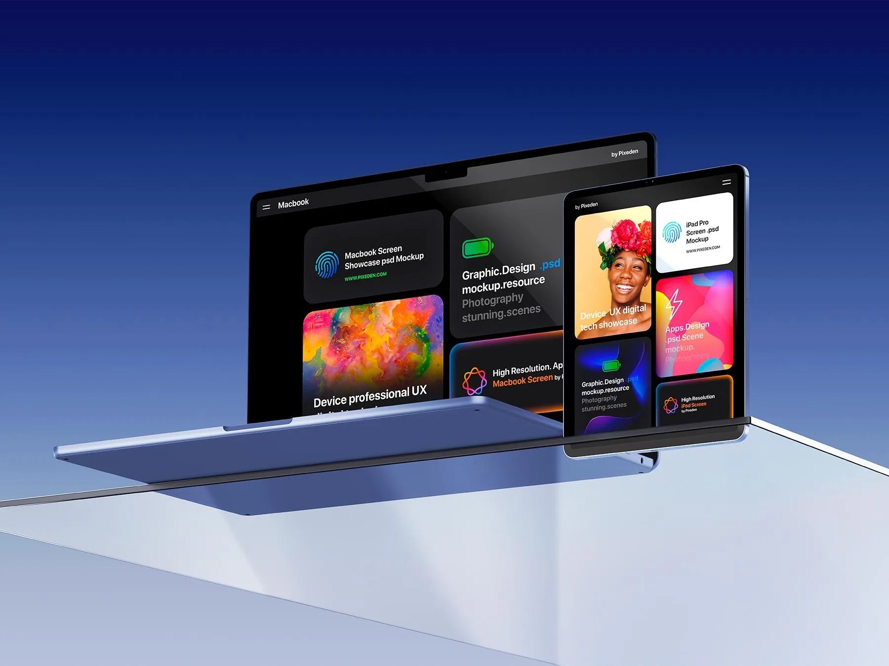 MacBook Air & iPad Pro Mockup (Website Presentation)