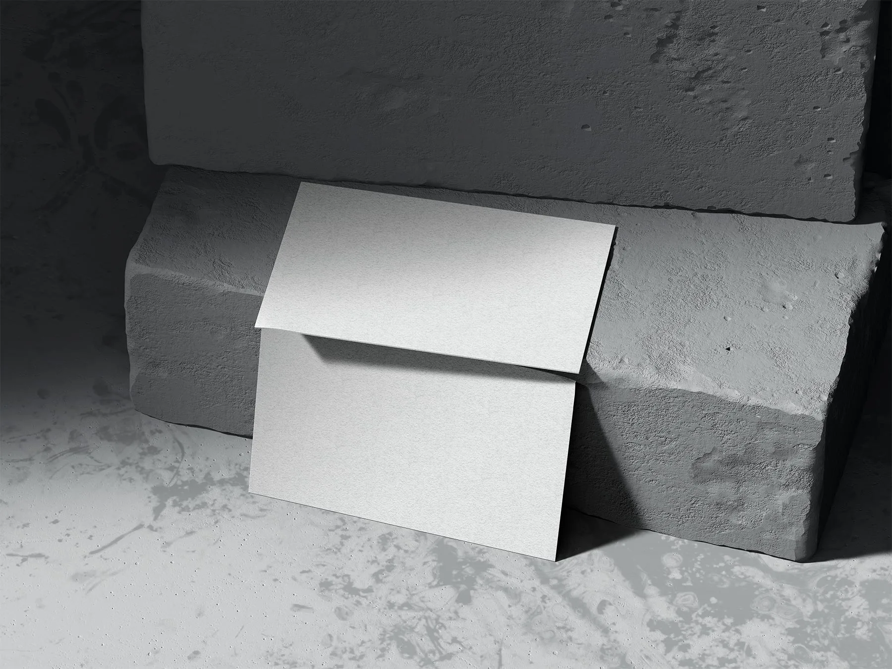 Realistic Business Card Mockup Scene