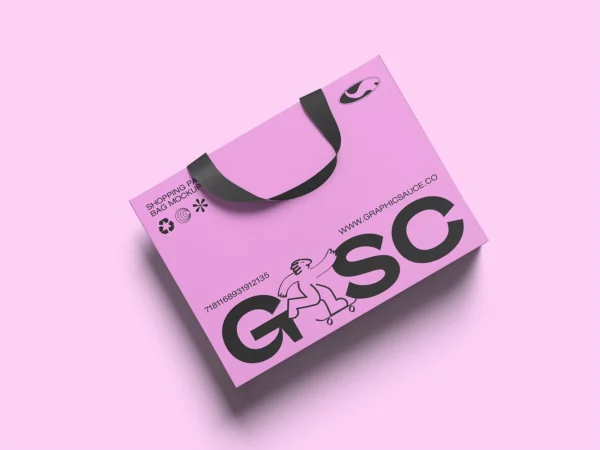Shopping Bag Mockup (Top Side View)