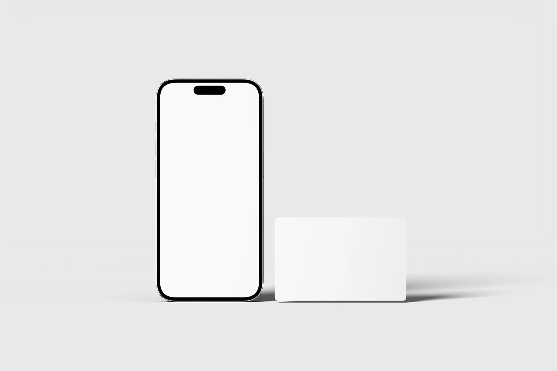 Smartphone with Credit Card Mockup Scene