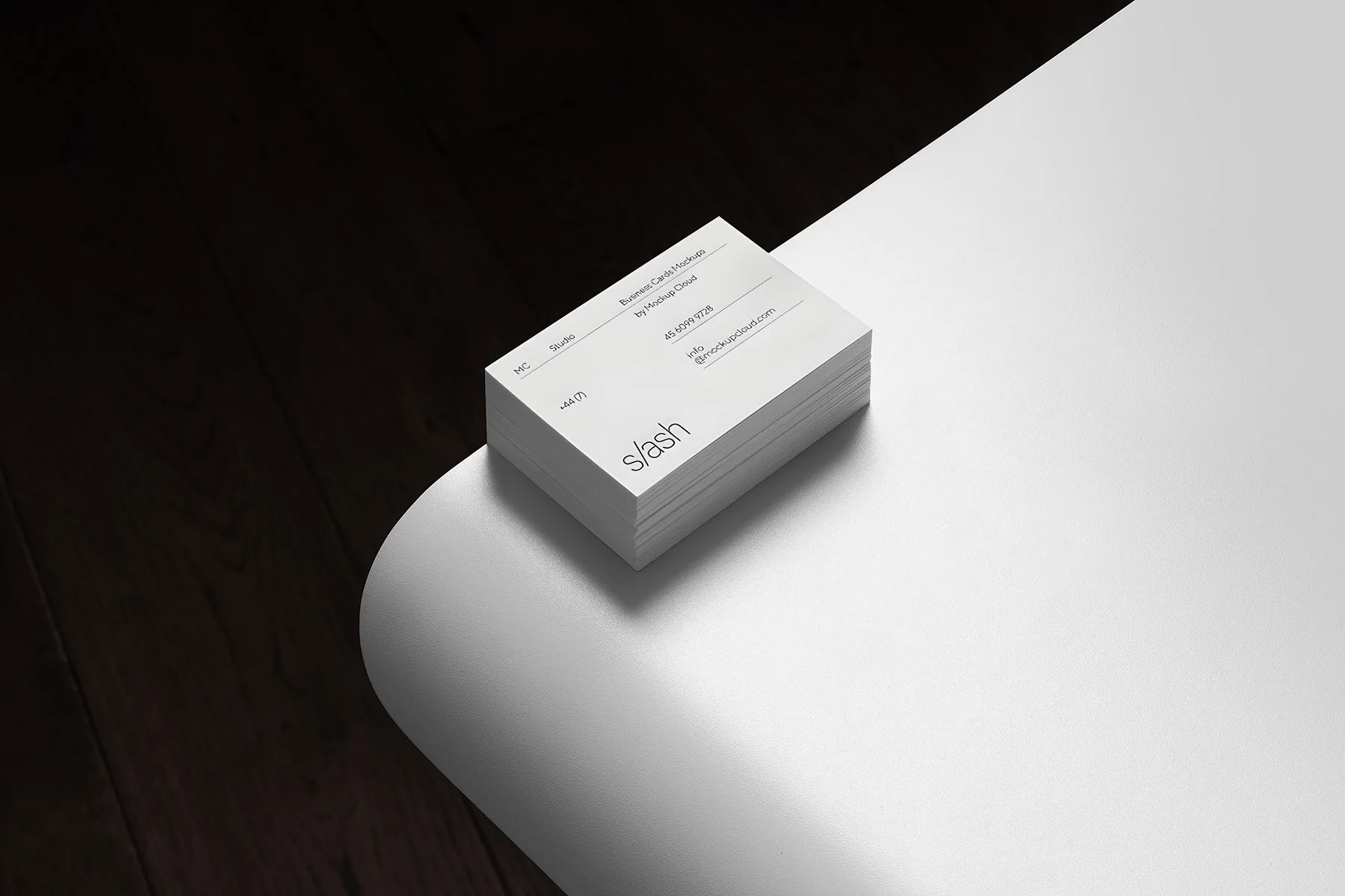 Stack of Business Cards Mockup