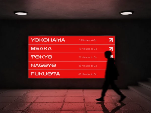Subway LED Digital Billboard Mockup