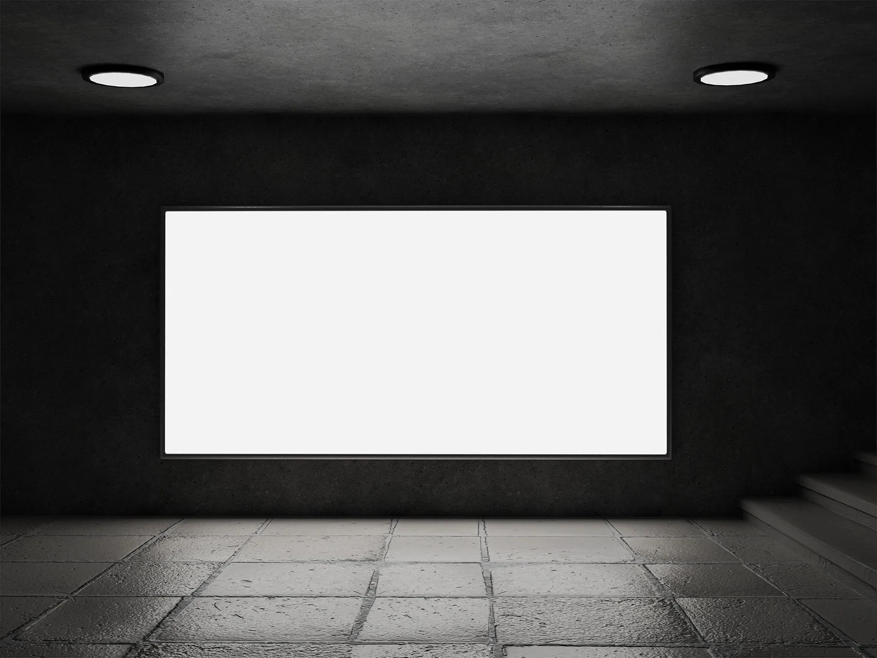 Subway LED Digital Billboard Mockup