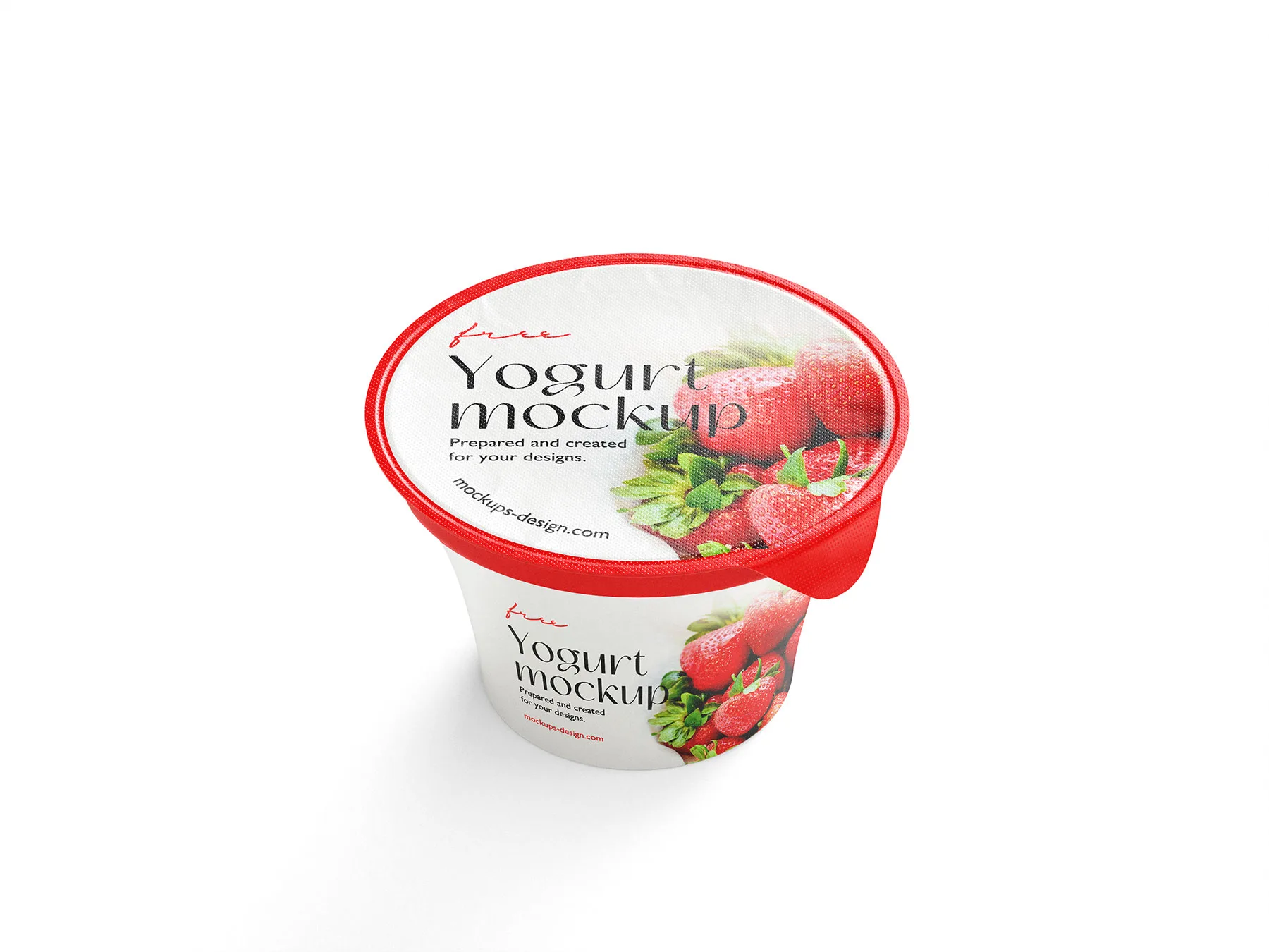 Yogurt Cup Packaging Mockup Set