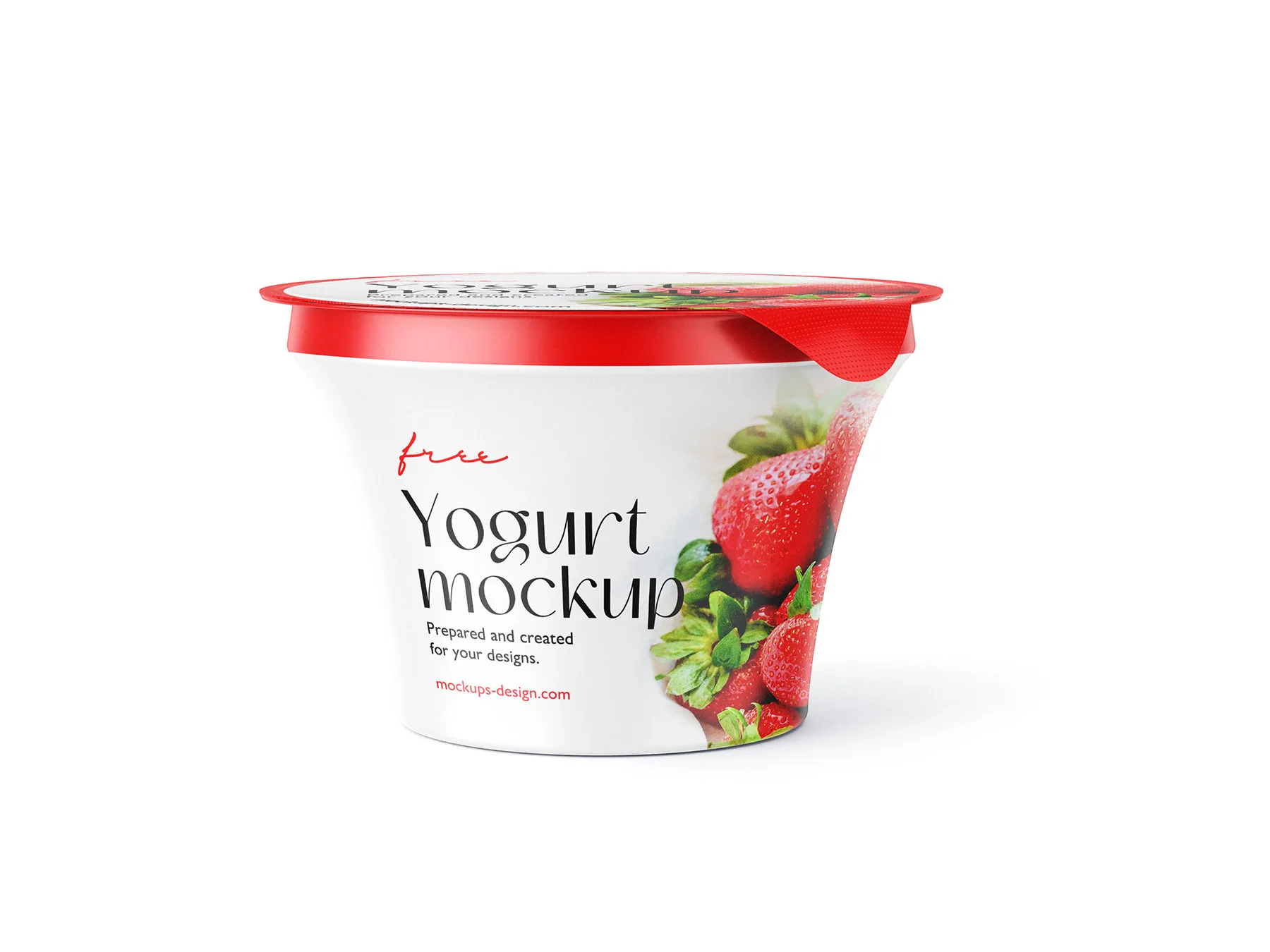 Yogurt Cup Packaging Mockup Set