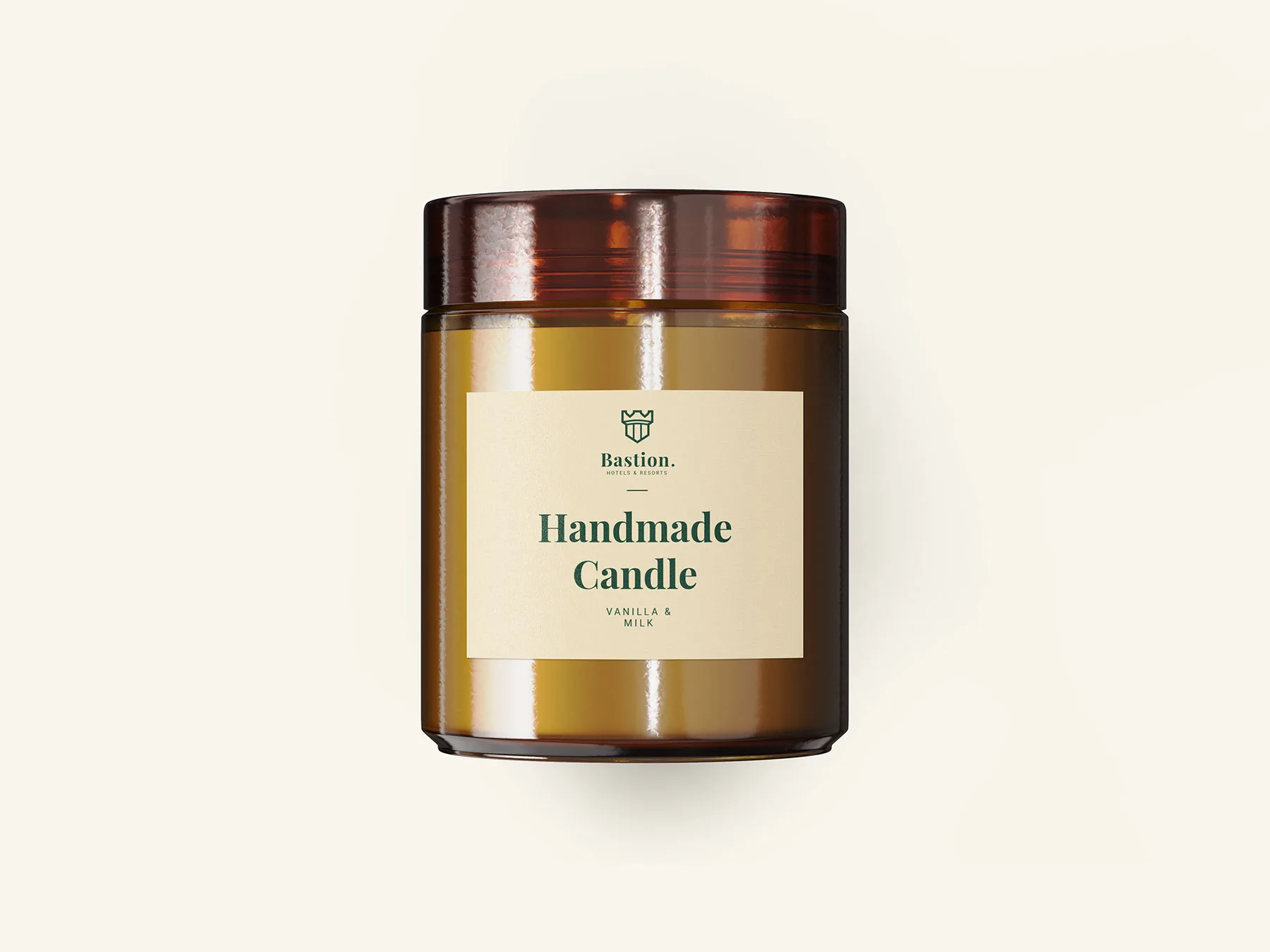 Hotel Branding Mockup Candle Jar