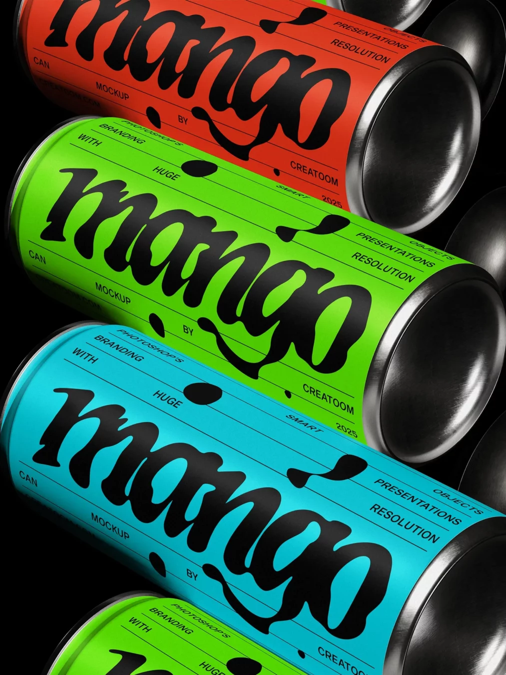 250ml Aluminum Can Mockup Set