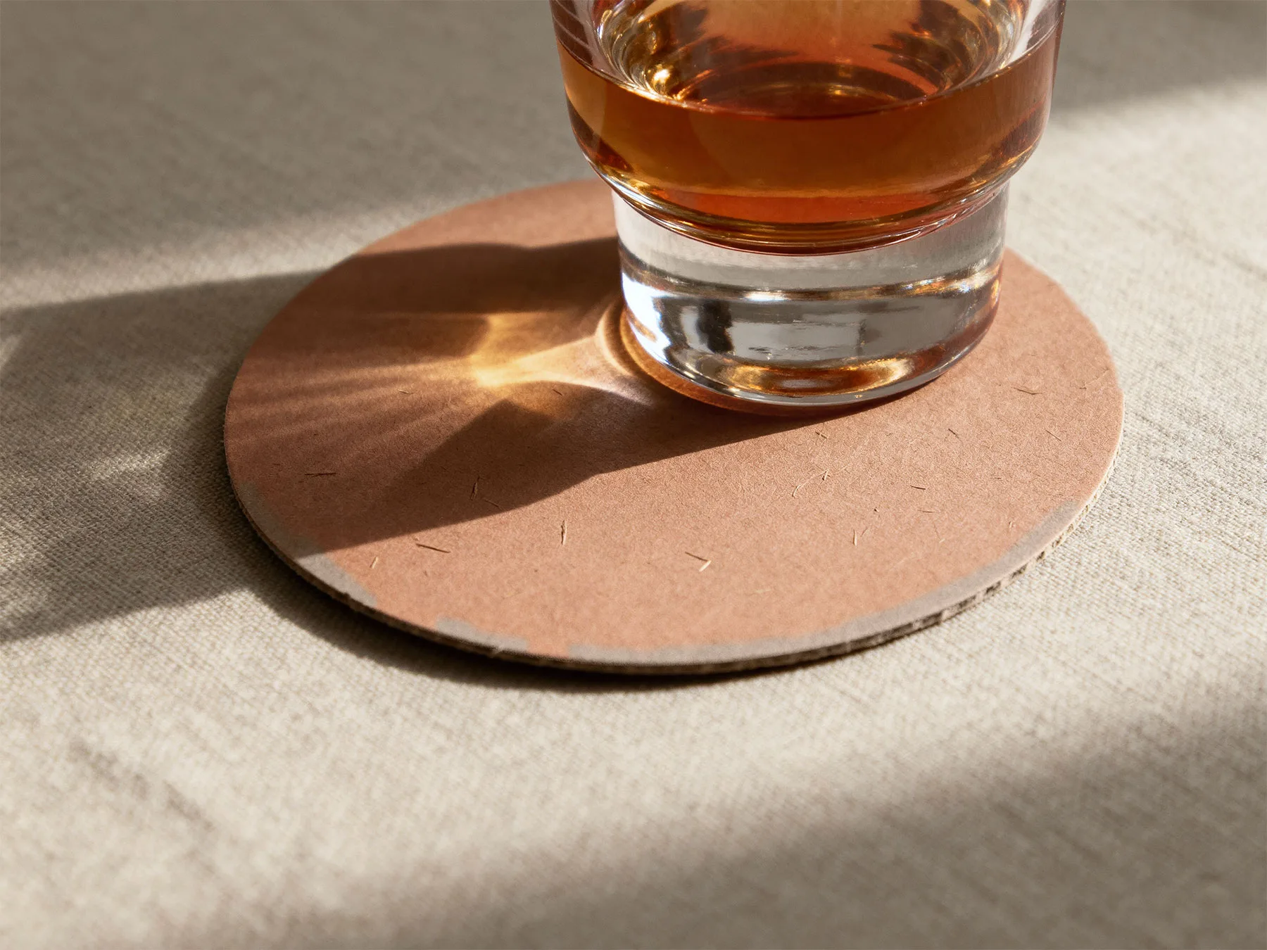 Close-Up Coaster Mockup with Glass