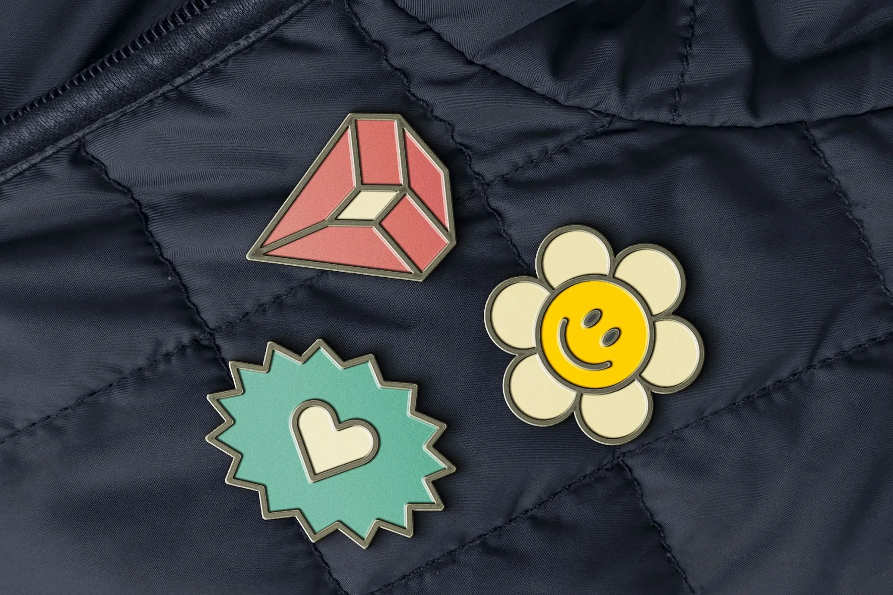 Enamel Pin Jacket Mockup