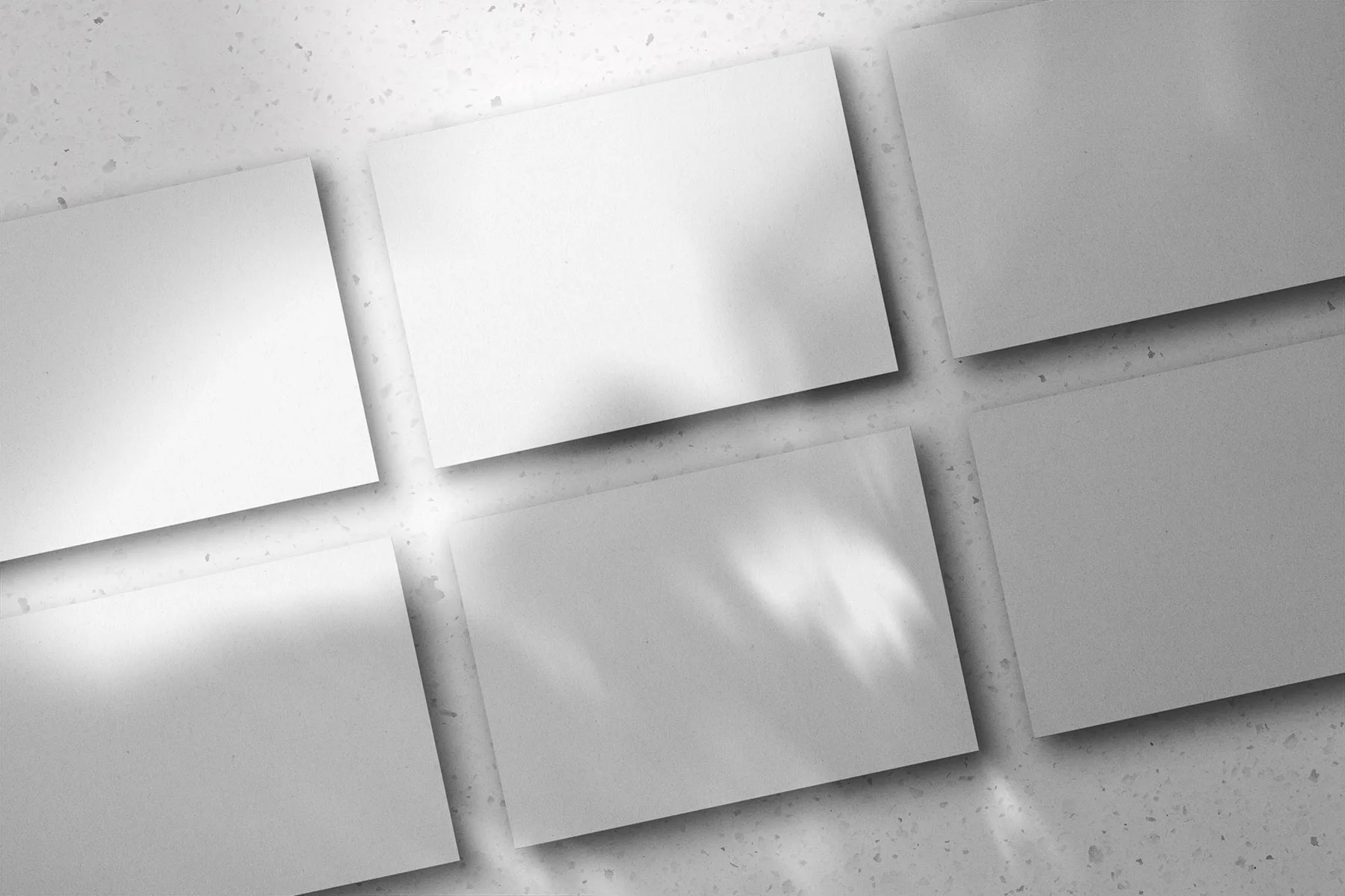 Horizontal Postcard Mockup (Tiled Scene with Front & Back Views)