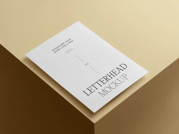 Letterhead Mockup (Minimalist Brand Paper Scene)