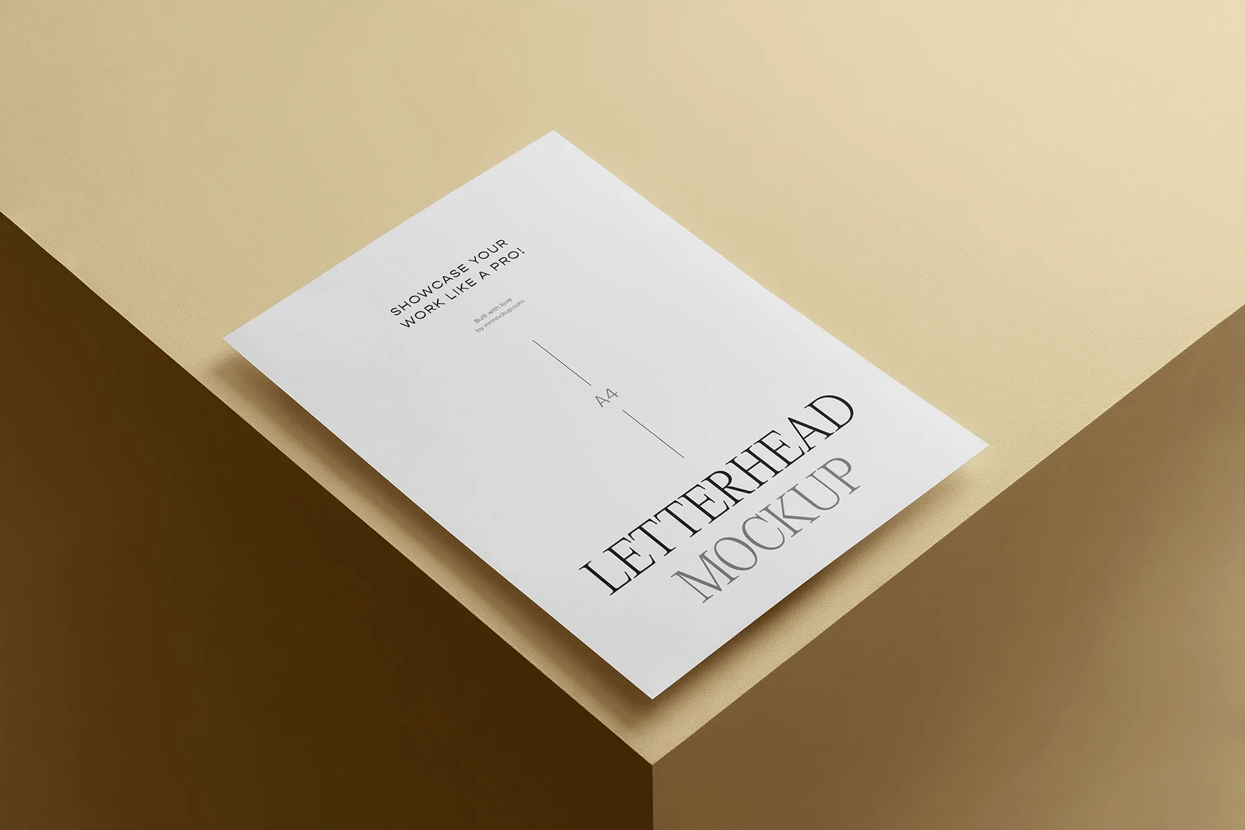 Letterhead Mockup (Minimalist Brand Paper Scene)