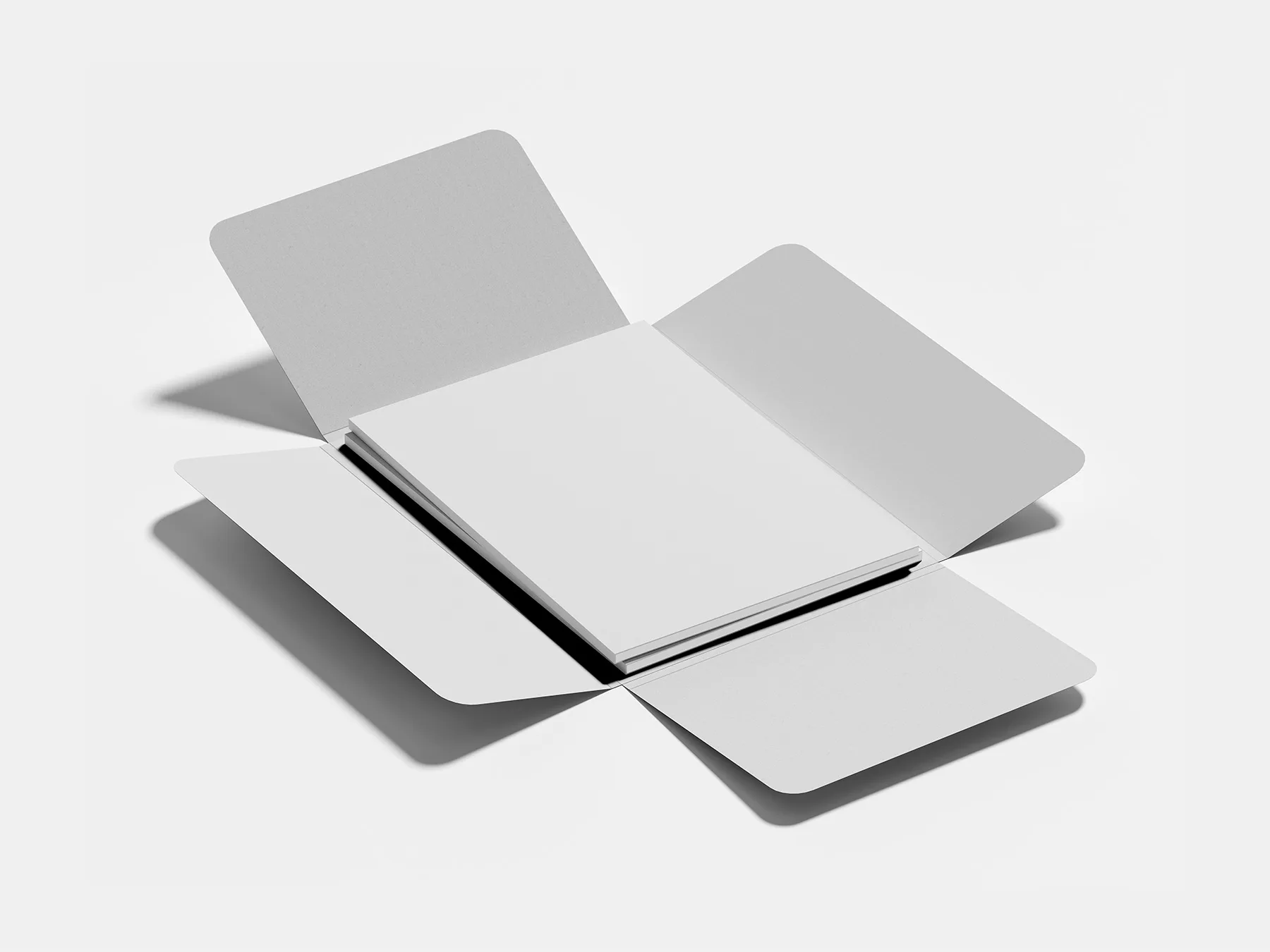 Open Mailer Folder with Catalog Mockup