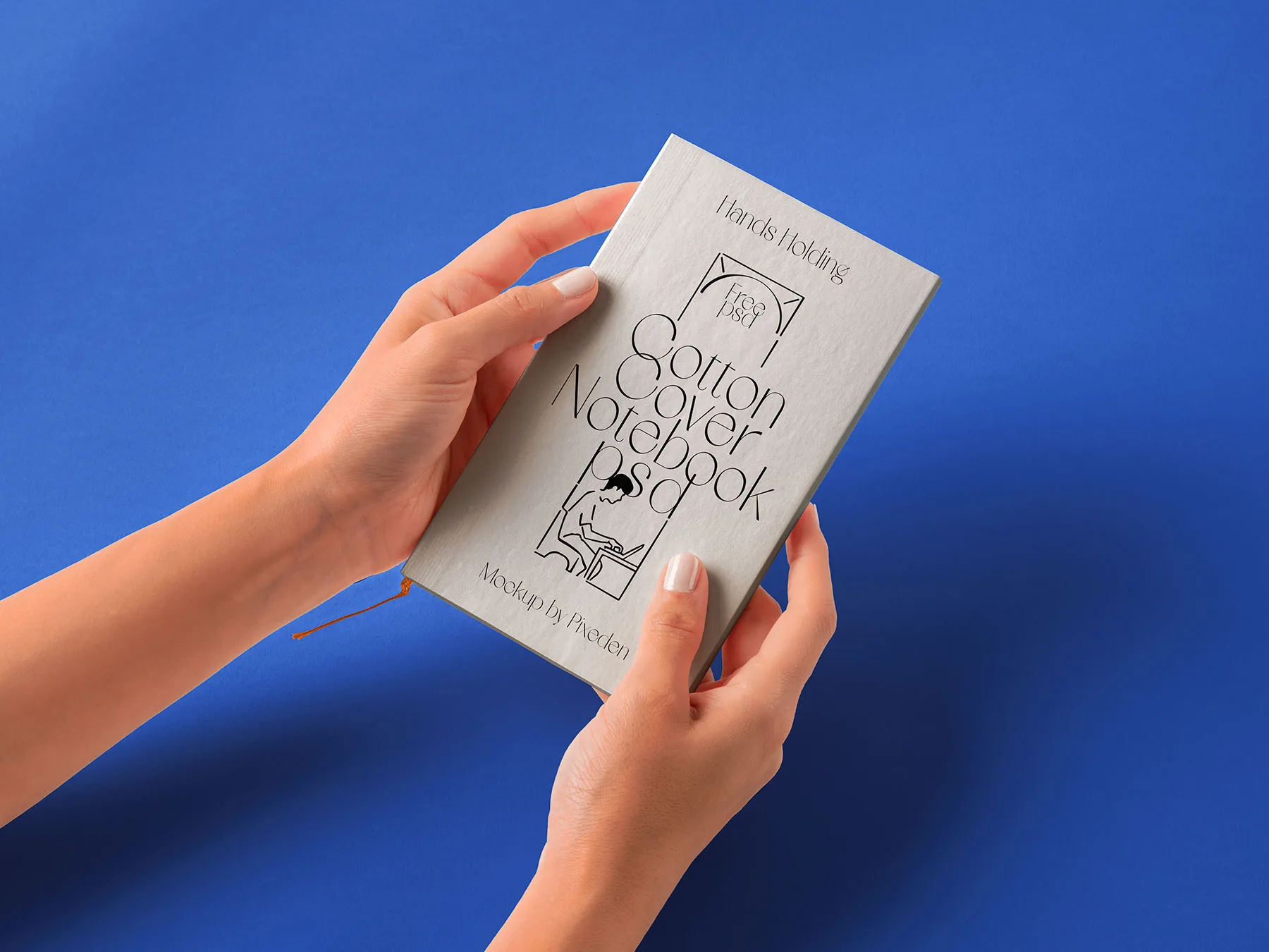Pocket-Size Notebook Mockup in Hands