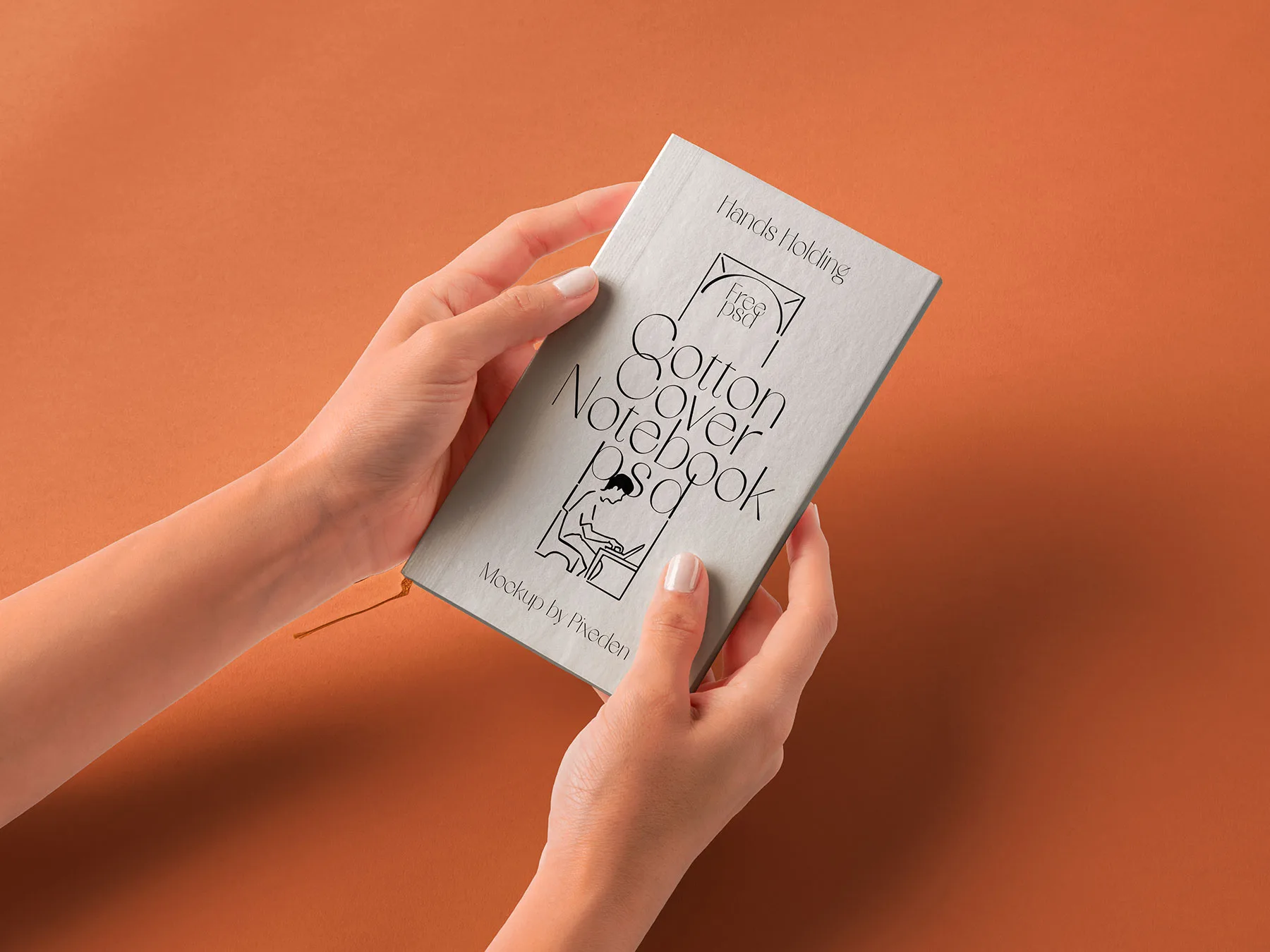 Pocket-Size Notebook Mockup in Hands