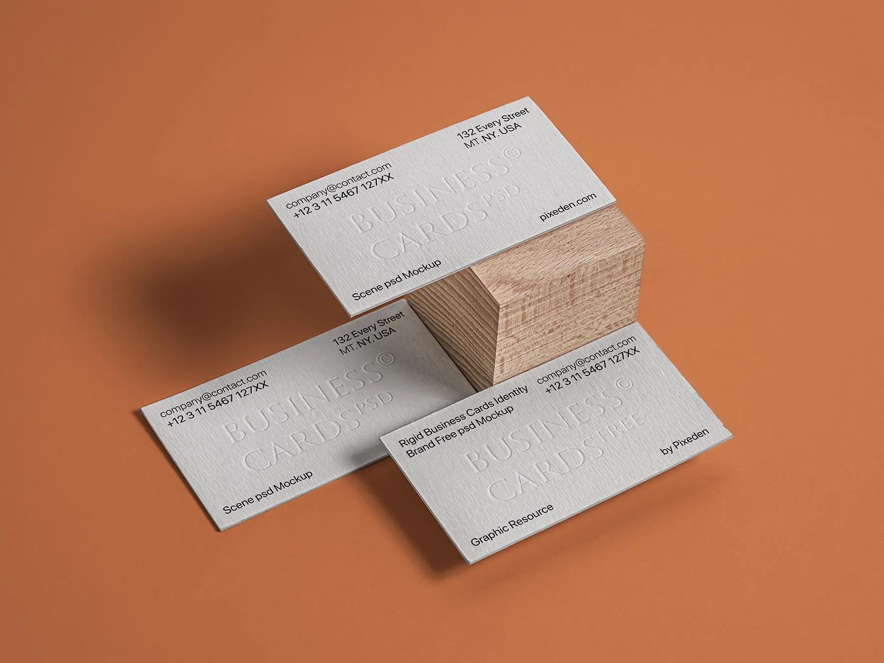 Rigid Business Cards Mockup