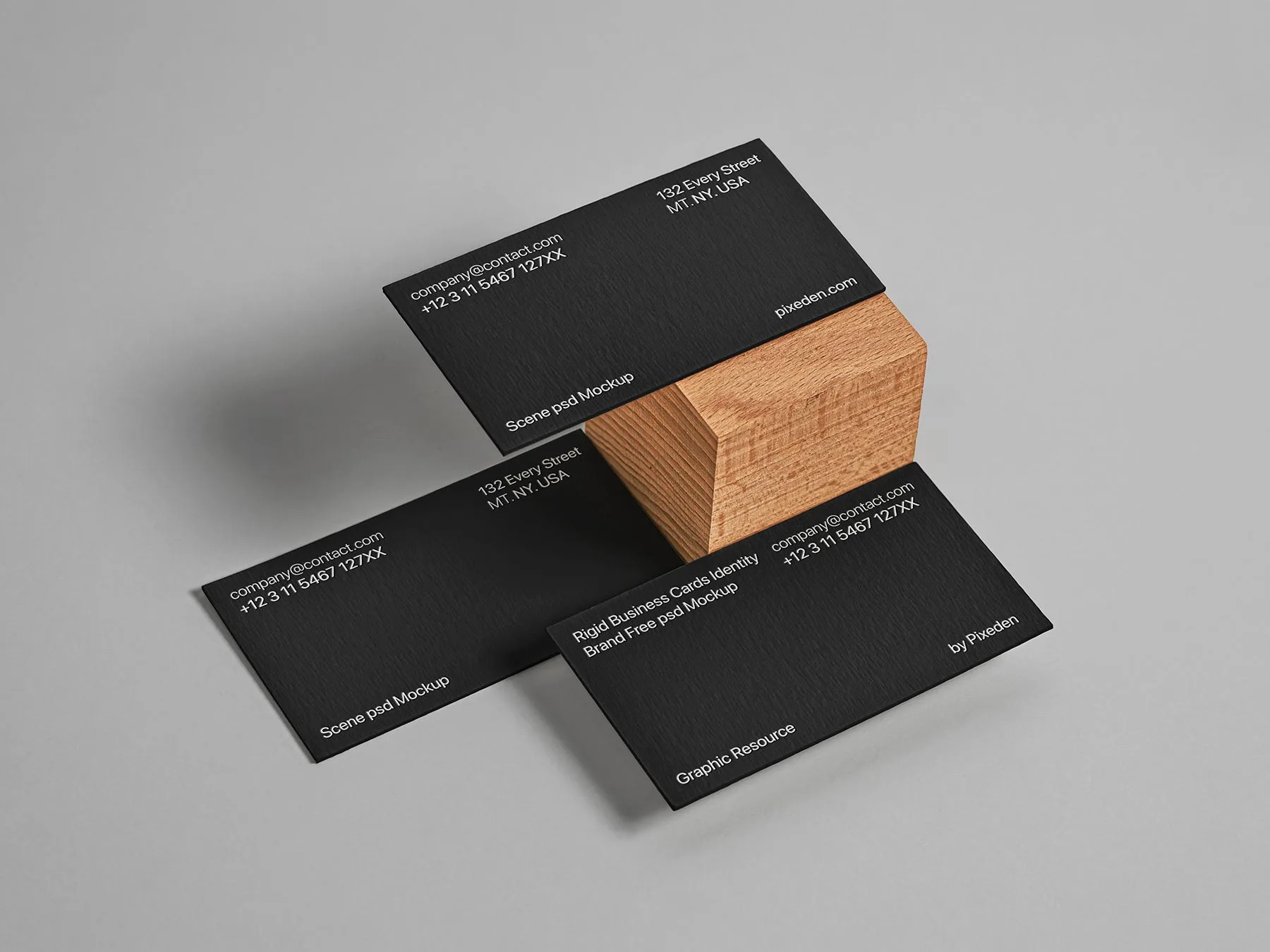 Rigid Business Cards Mockup