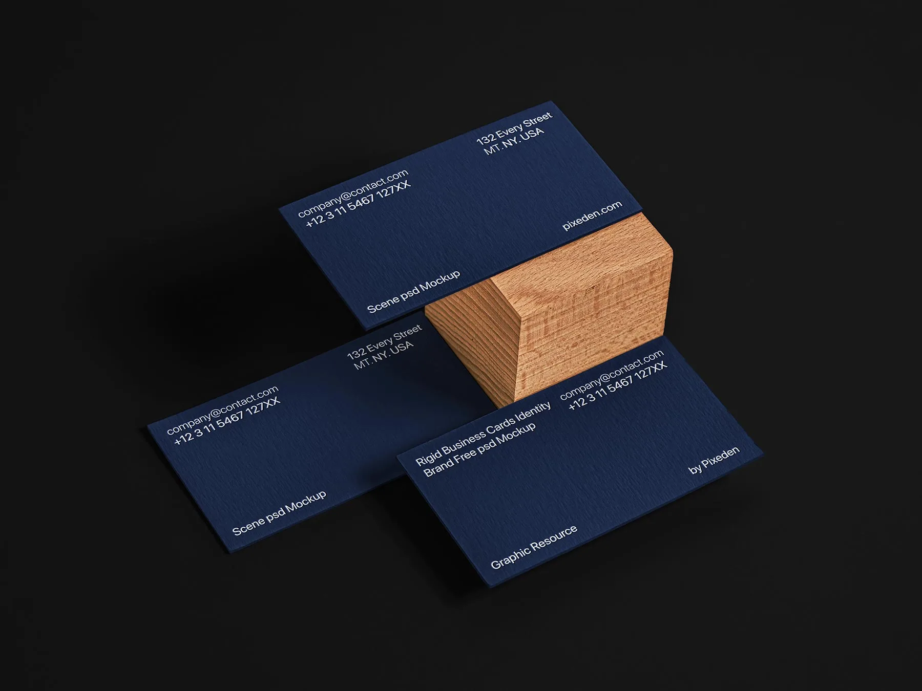 Rigid Business Cards Mockup