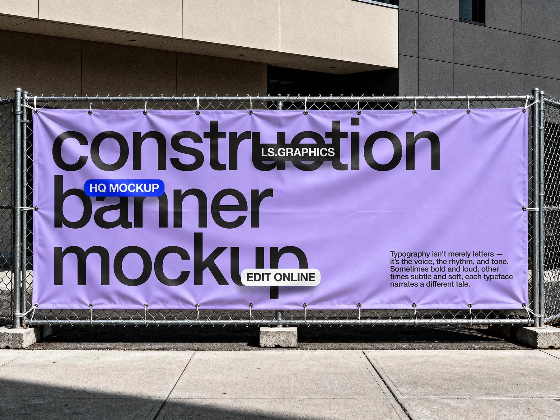 Street Construction Banner Mockup