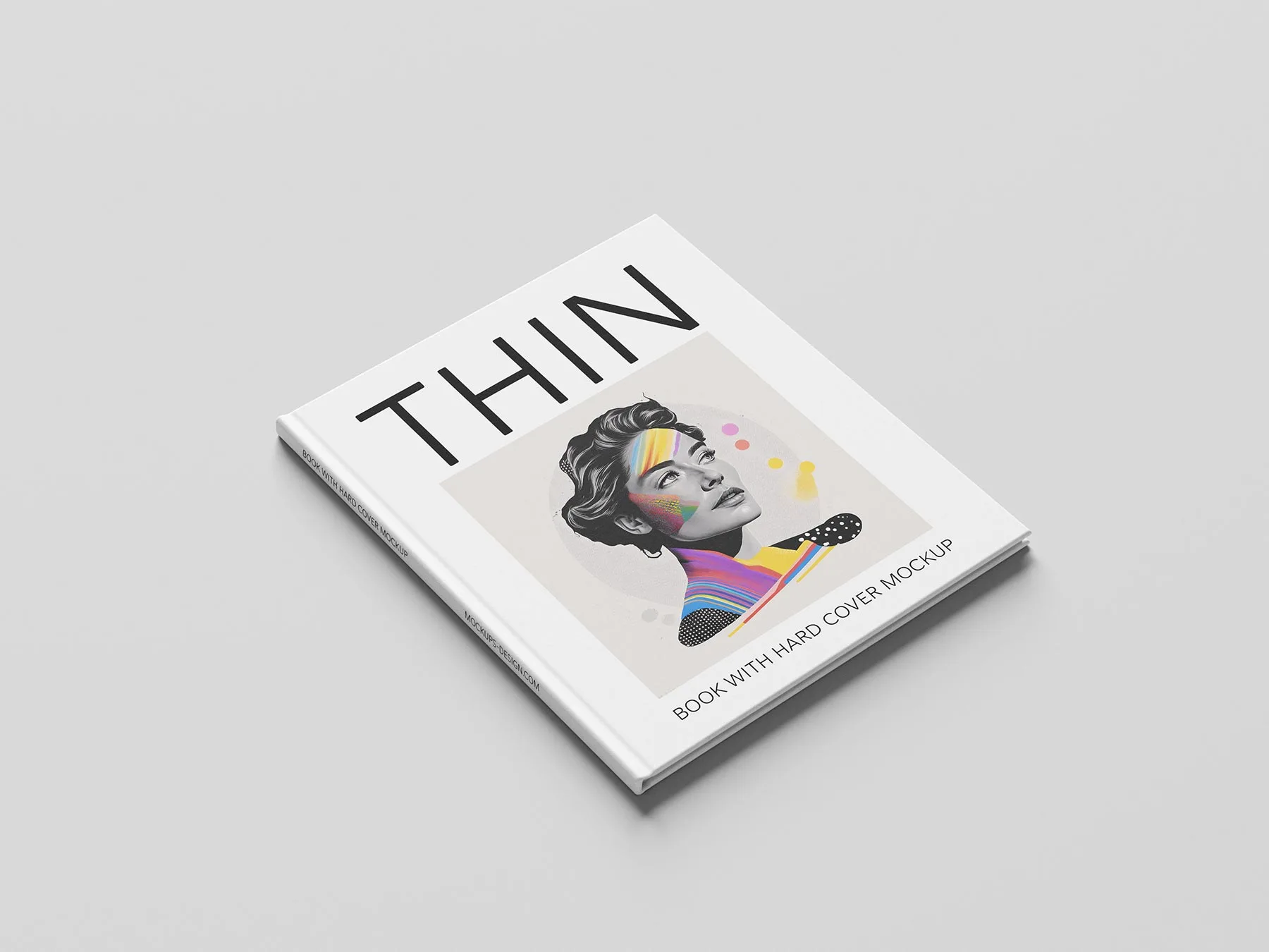 Thin Hardcover Book Mockup Set