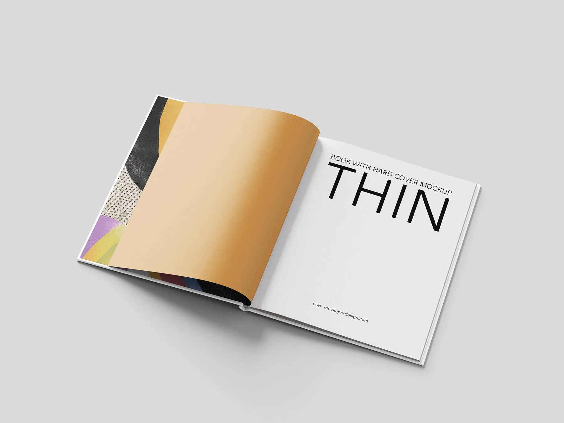 Thin Hardcover Book Mockup Set