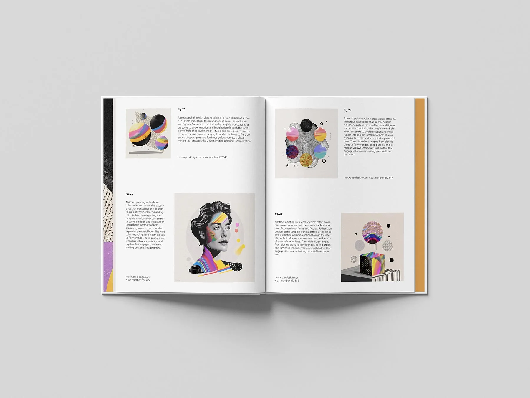 Thin Hardcover Book Mockup Set