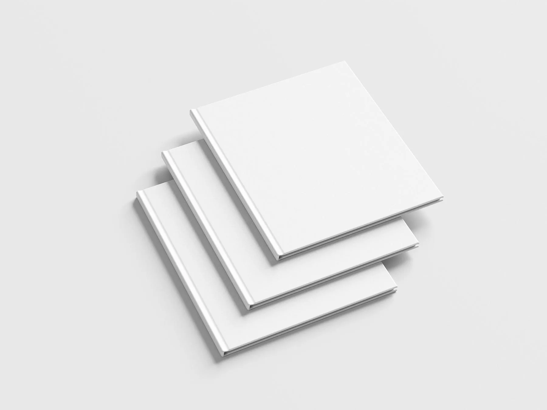 Thin Hardcover Book Mockup Set