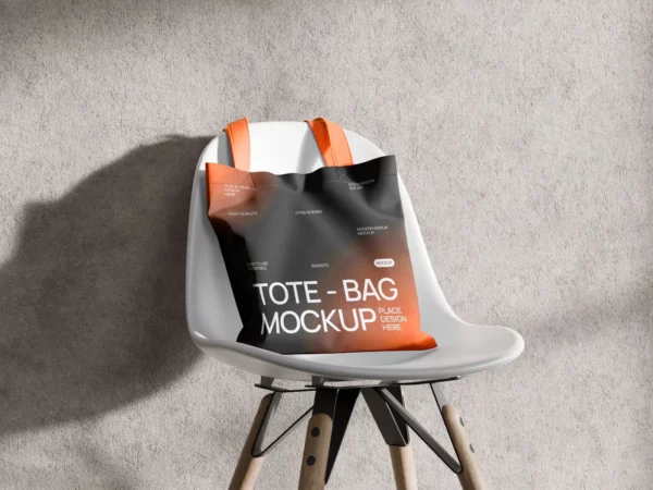 Tote Bag on Chair Mockup – Lifestyle Presentation