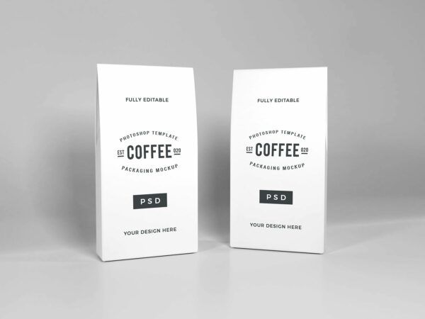 Coffee Paper Bag Packaging Mockup