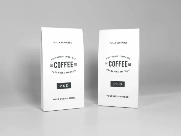 Coffee Paper Bag Packaging Mockup