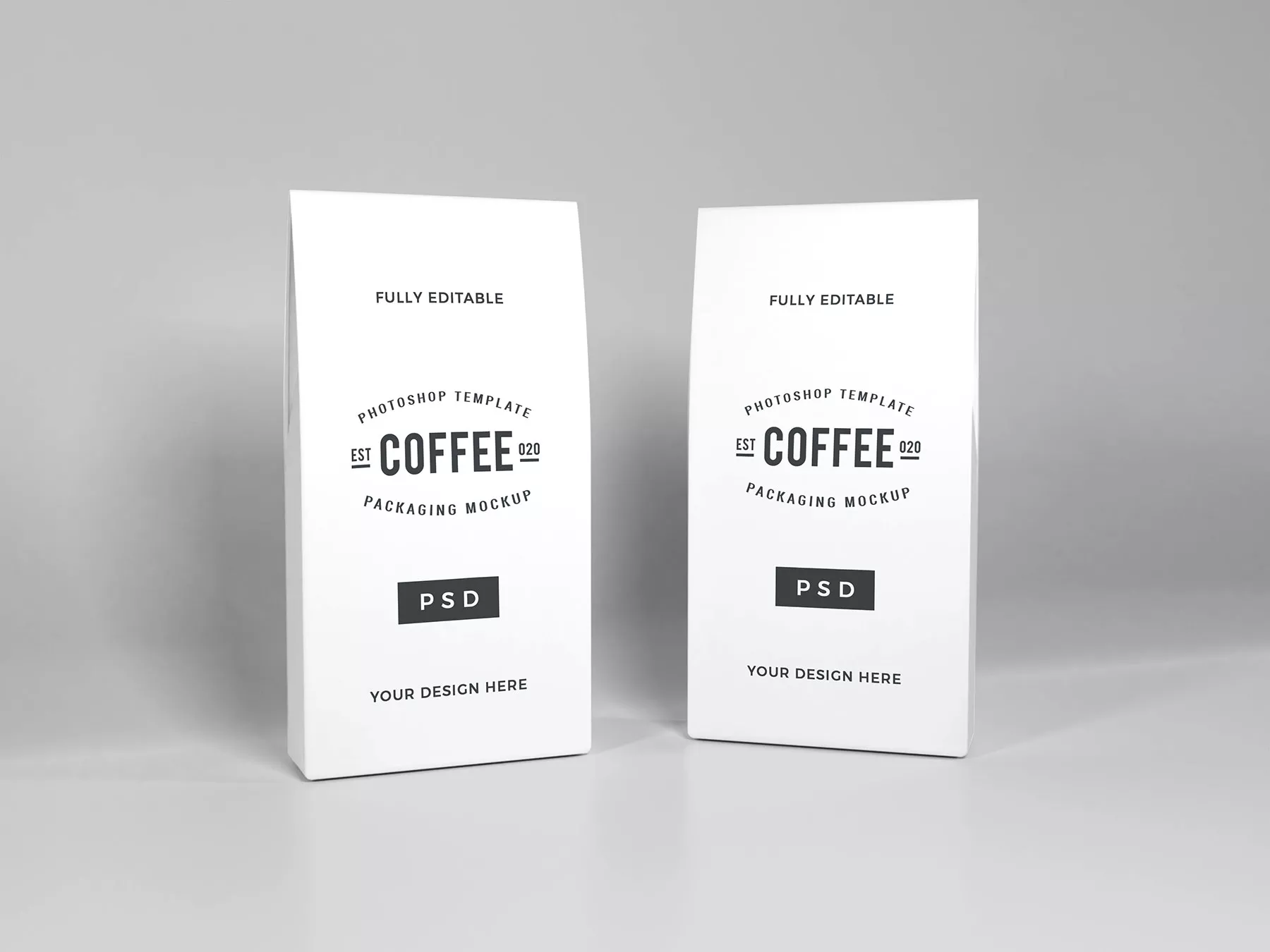 Coffee Paper Bag Packaging Mockup