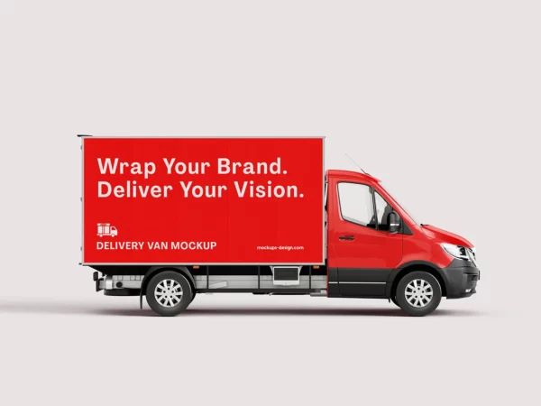 Delivery Truck Mockup Set (Free Download)