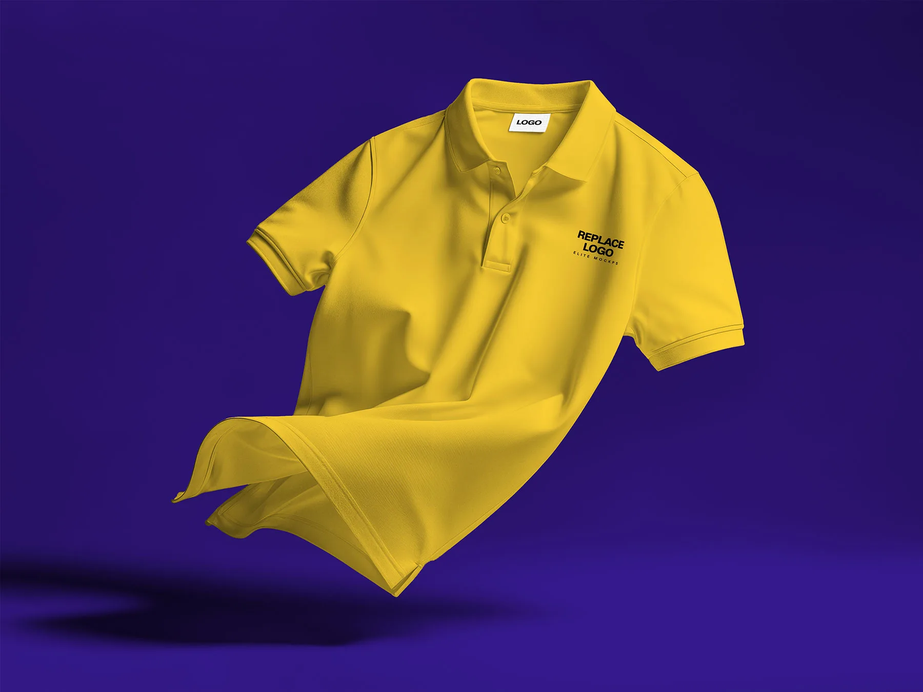 Floating Polo Shirt Mockup Scene