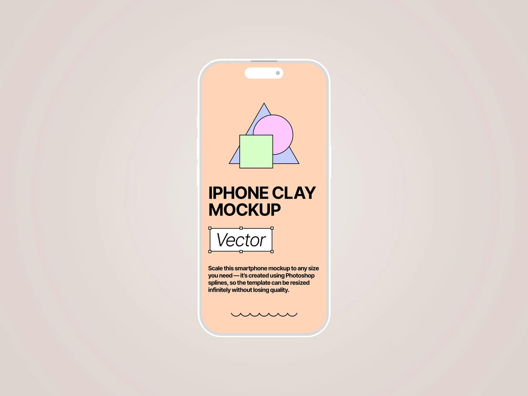 iPhone Clay Mockup with Infinite Scaling