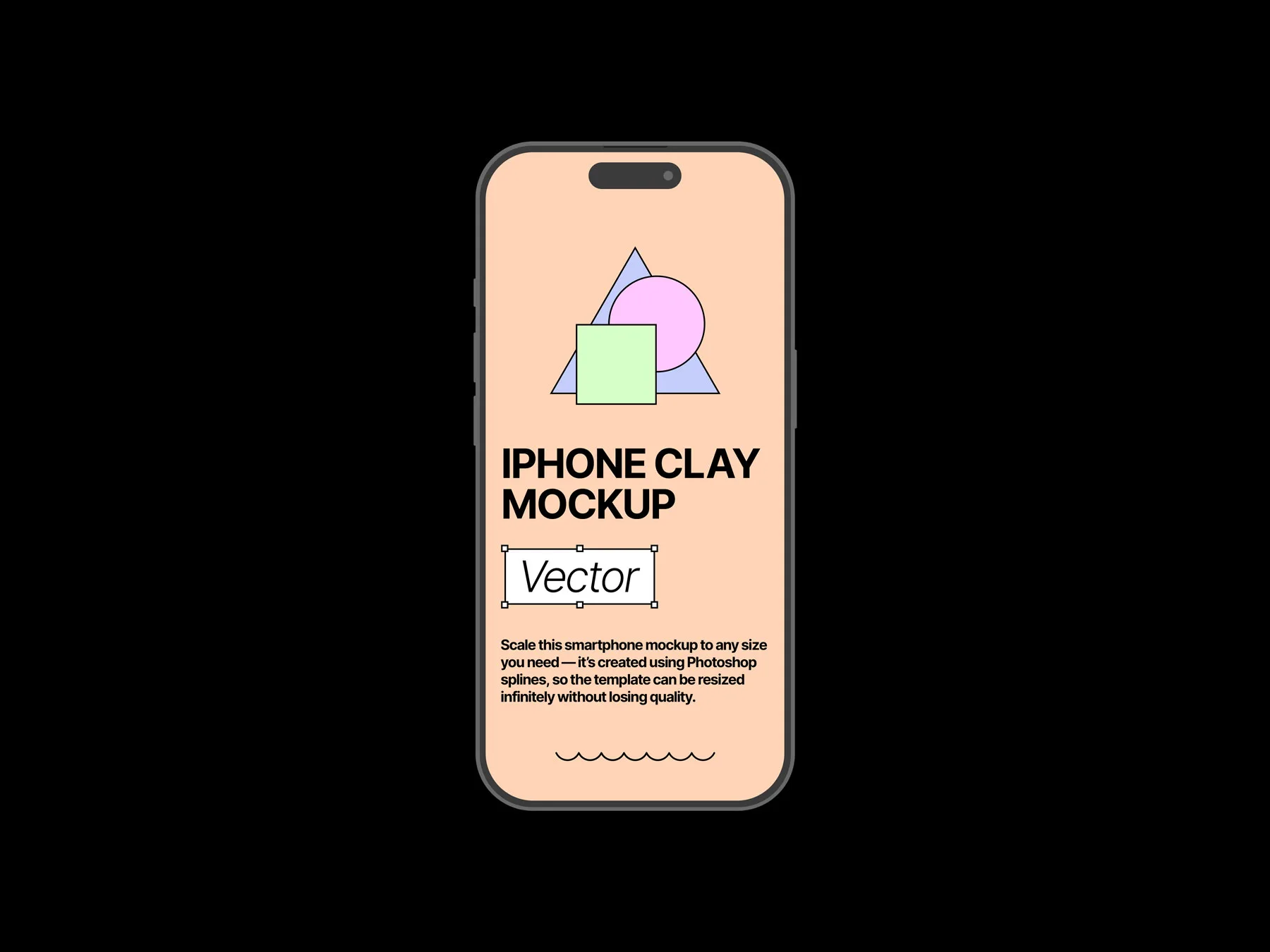 iPhone Clay Mockup with Infinite Scaling