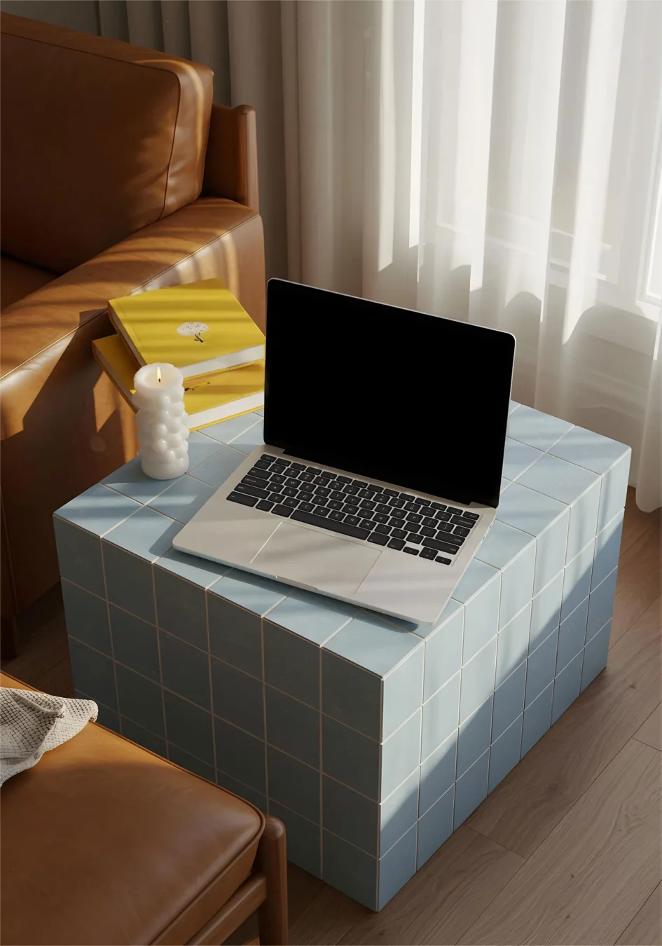 Laptop Website Design Mockup – Home Scene